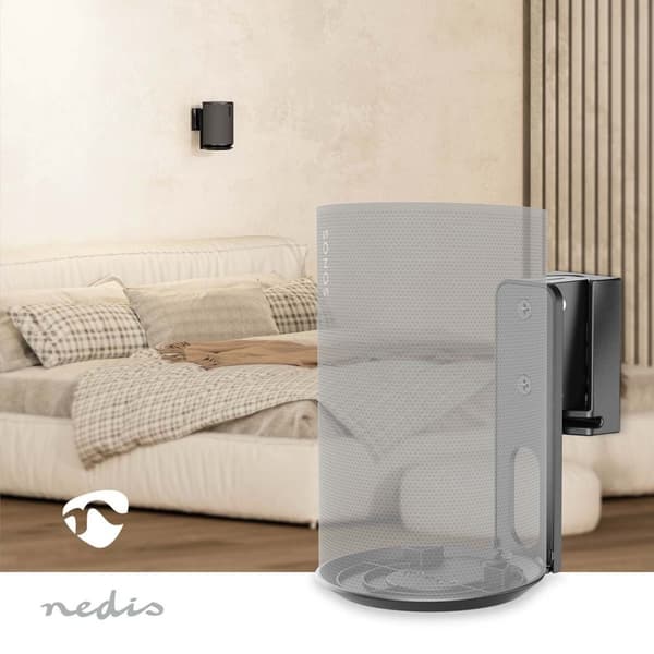 Nedis Kaiutinteline | Sopii käytettäväksi: Sonos® Era100 | Seinä | 3 kg | Kallistuva / Nivel | Kallistettava | Käänneltävä | ABS-Muovi / Metalli | Mus