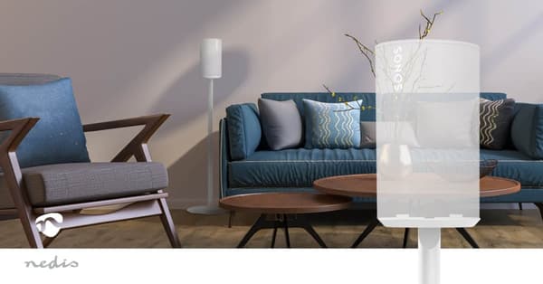 Nedis Kaiutinteline | Sopii käytettäväksi: Sonos® Era100 | Teline | 3 kg | Kiinteä | ABS-Muovi / Metalli | Valkoinen