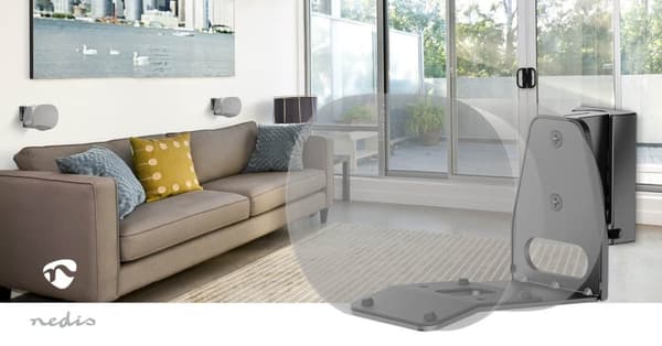 Nedis Speaker Mount | Kompatibel med: Sonos® Era300 | Vegg | 5 kg | Tilt / Vribar | Tiltbar | Roterbar | ABS / Metall | Sort