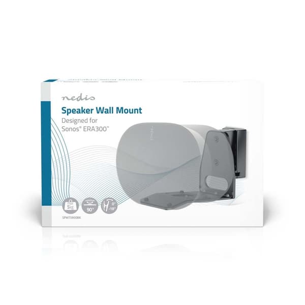 Nedis Speaker Mount | Kompatibel med: Sonos® Era300 | Vegg | 5 kg | Tilt / Vribar | Tiltbar | Roterbar | ABS / Metall | Sort