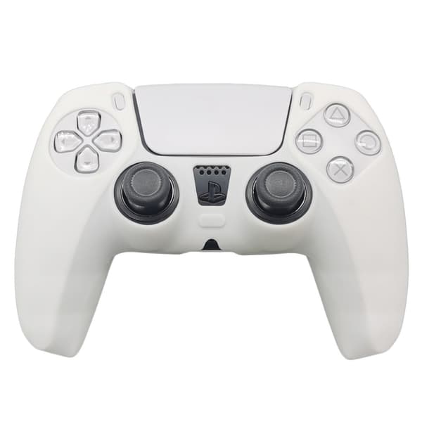 Til Sony PlayStation 5 PS5 Silikonetui Anti-Slip Protection - Hvid