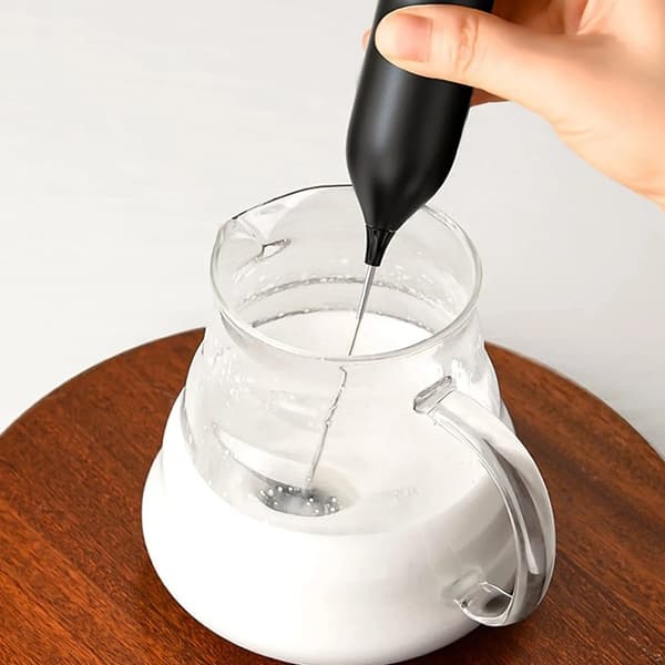 Mini Blender Mjölkskummare Handhållen Skummare Elektrisk Dryckesblandare - Svart