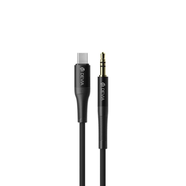 Devia lydkabel Ipure EC620 jack 3,5 mm - USB-C 1 m svart