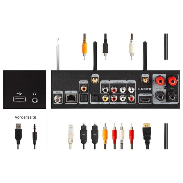 imperial DABMAN i560 CD All-in-one HiFi System med förstärkare och CD-spelare DAB+ / FM / Internet / Bluetooth Svart