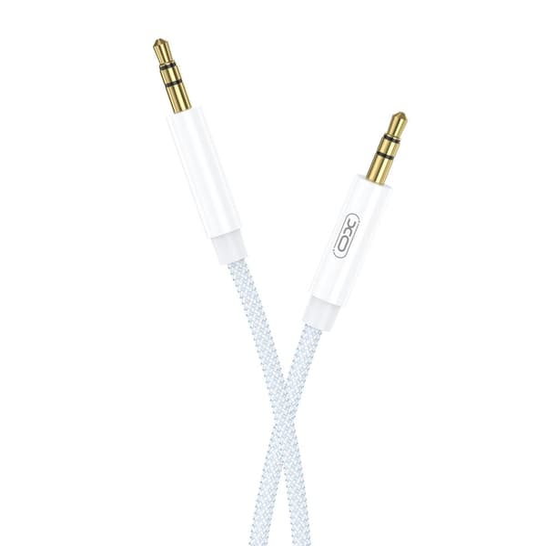 Xo lydkabel NB-R211C jack 3,5 mm - jack 3,5 mm 1,0 m hvit-blå