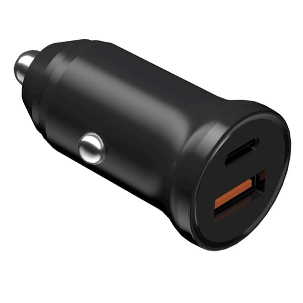 Devia billaddare Smart Mini PD QC 3.0 30W 1x USB-C 1x USB svart