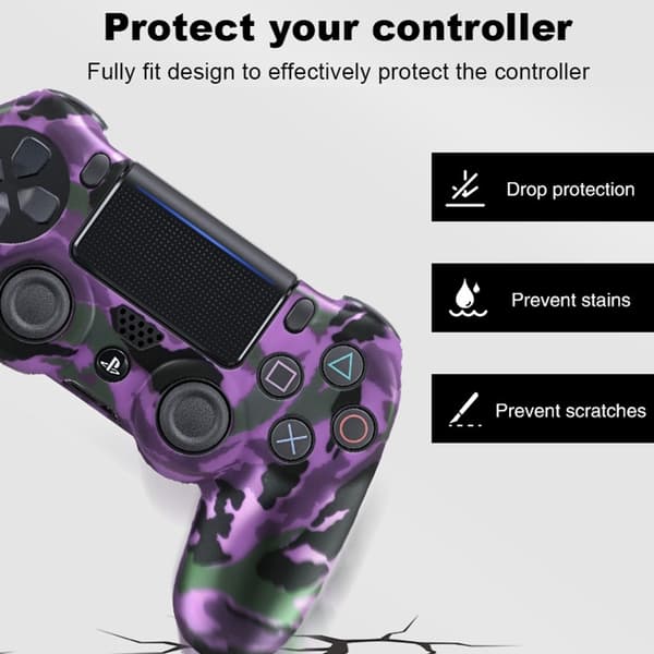 Deksel til Sony PlayStation 4 Pro Slim PS4 Anti-Slip Silikon Huddeksel - Blå Y