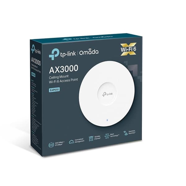TP-Link AX3000 Wireless Dual Band Ceiling Mount Wi-Fi 6 Access Point /EAP650
