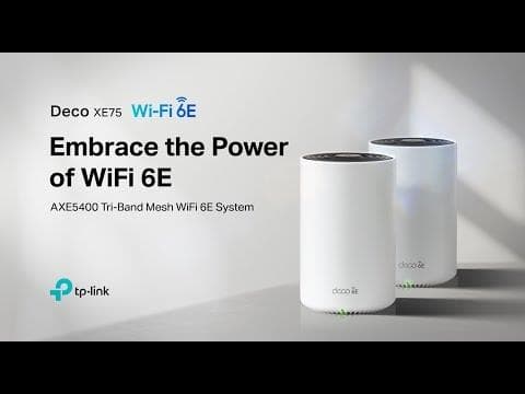 TP-Link Deco XE75 (3-pakning) Wi-Fi 6E AXE5400 Wi-Fi-system med netting for hele hjemmet