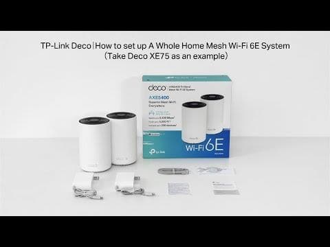 TP-Link Deco XE75 (3-pakning) Wi-Fi 6E AXE5400 Wi-Fi-system med netting for hele hjemmet