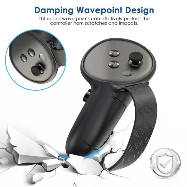 1 par til Meta Quest 3S Controller Silikone Case Anti-Slip Anti-Drop Grip Cover