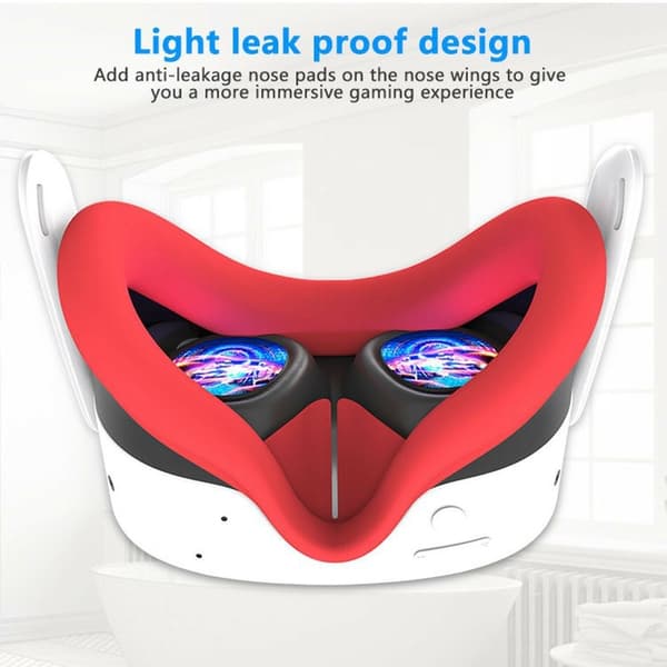 Til Meta Quest 3S VR Silikone Case Anti-Sved Face Pad Beskyttende Cover - Sort