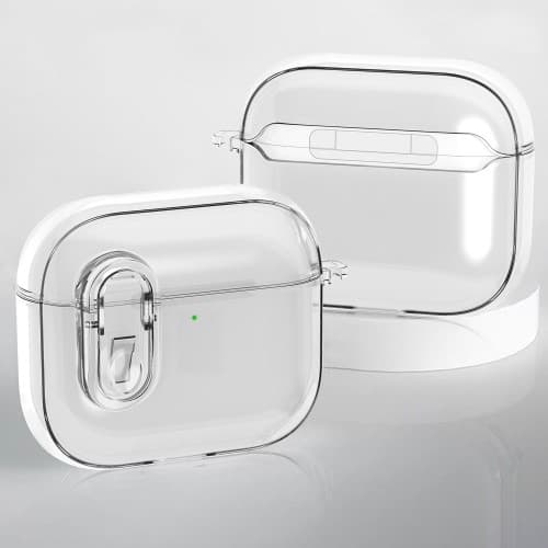 AirPods 4 -kuulokekotelolle Snap Switch jääkristallikirkas kuori - läpinäkyvä