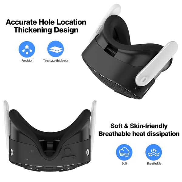 Til Meta Quest 3S beskyttende etui VR Headset Silikone Cover - Sort