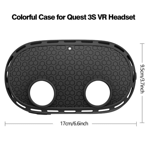 Til Meta Quest 3S beskyttende etui VR Headset Silikone Cover - Sort