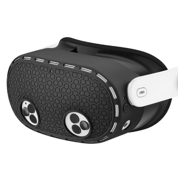 Til Meta Quest 3S beskyttende etui VR Headset Silikone Cover - Sort