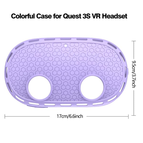 För Meta Quest 3S Skyddsfodral VR Headset Silikonskydd - Lila