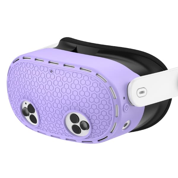 För Meta Quest 3S Skyddsfodral VR Headset Silikonskydd - Lila