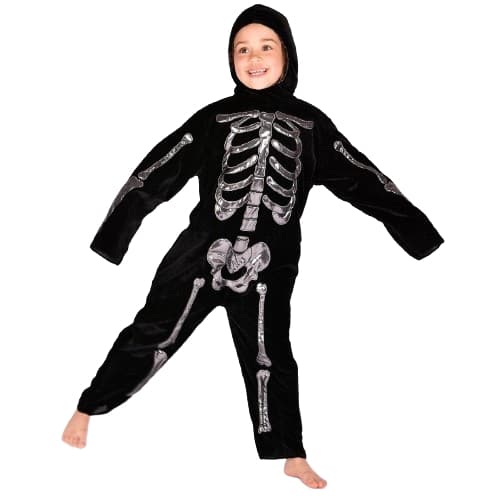 Den Goda Fen Skjelett jumpsuit Deluxe (116 cm) (F77667L)