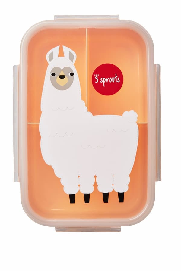 3 Sprouts Bento-låda - Persika Llama