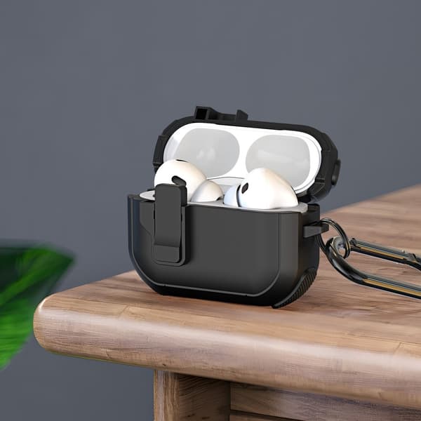 För AirPods 4 Fodral DUX DUCIS PC+TPU Bluetooth Fodral / Skal med krok