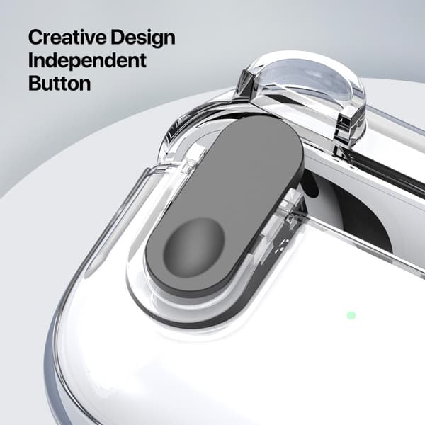 DUX DUCIS til AirPods 4-deksel PC+TPU Bluetooth-deksel/deksel med krok - gjennomsiktig