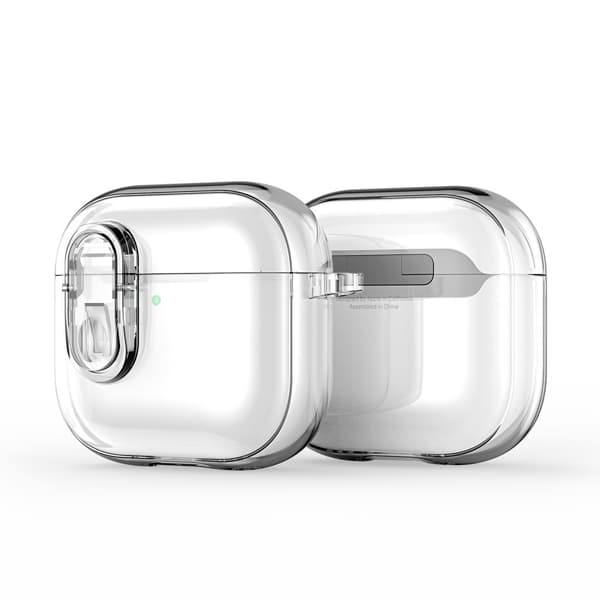 DUX DUCIS til AirPods 4-deksel PC+TPU Bluetooth-deksel/deksel med krok - gjennomsiktig
