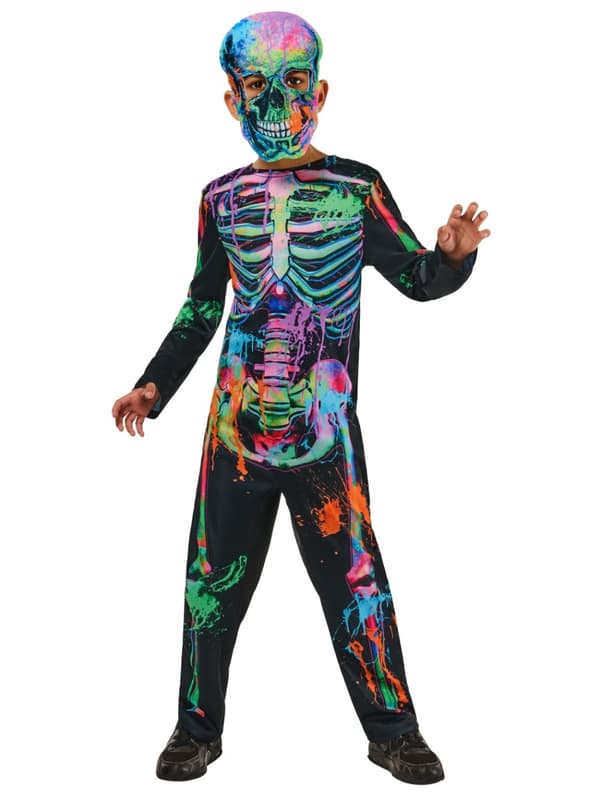 Rubies Halloween naamiaisasu - Bonesky Graffiti luuranko (98-104 cm)