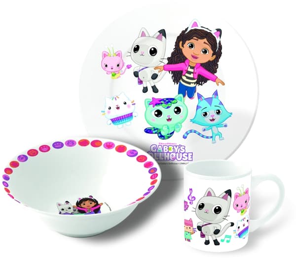 Gabby's Dollhouse Stor - Gavesett med 3 deler i keramikk - Gabby's Dollhouse (88045)
