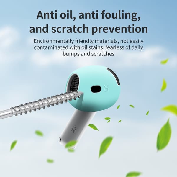 Til AirPods 4 ørepropper Anti-slip silikone etui Øreværne ørepropper - sort
