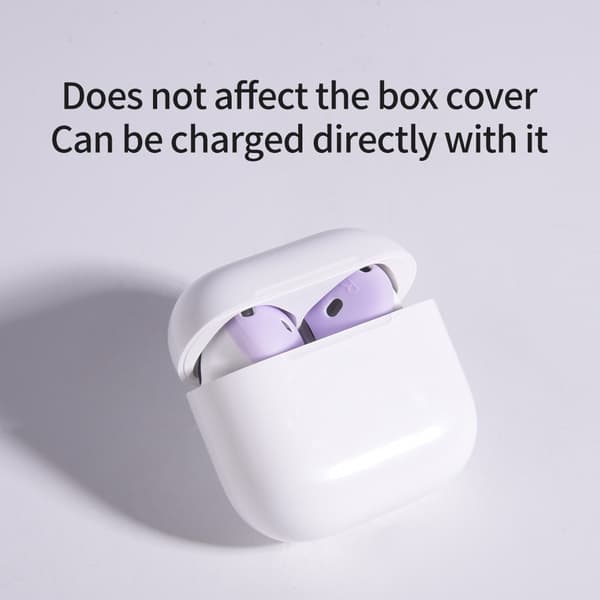 Til AirPods 4 ørepropper Anti-slip silikone etui Øreværne ørepropper - Lilla