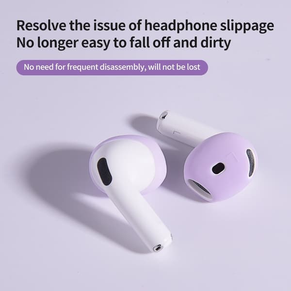 Til AirPods 4 ørepropper Anti-slip silikone etui Øreværne ørepropper - Lilla
