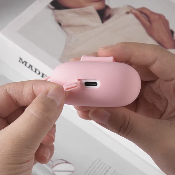 Til Xiaomi Redmi Buds 6 Lite Silikone Etui Anti-ridse Beskyttende Etui - Lyserød