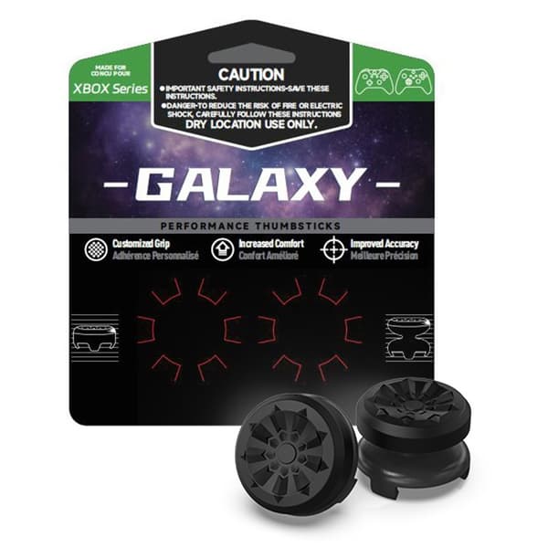 2 stk Tommelgrep Fingergrep kompatibel med Xbox 360 Series X Series S Switch Pro Joystick - Svart