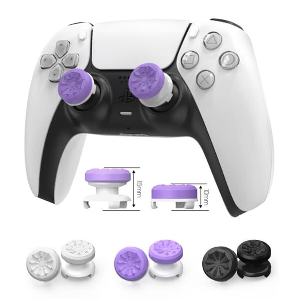2 stk Tommelgrep Fingergrep kompatibel med Xbox 360 Series X Series S Switch Pro Joystick - Lilla
