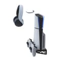 Miniatyrbilde 5 av 7: IPLAY For Sony PS5 Slim / Playstation 5 Veggmontert lagringsstativ-kontroller Ladestasjon Headsetholder