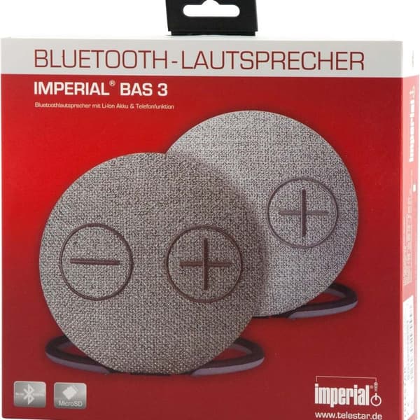 imperial BAS 3 trådløs Bluetooth 4.2-stereohøyttaler med vevd bomullsoverflate