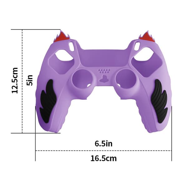 Playstation 5 / PS5 Silikone Skin Cover Case Anti-Slip Protection Flame Design - Sort