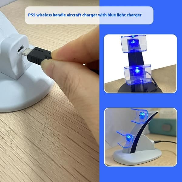 Ladestasjon & Oppbevaringsstativ for Sony PlayStation 5 Kontrollere