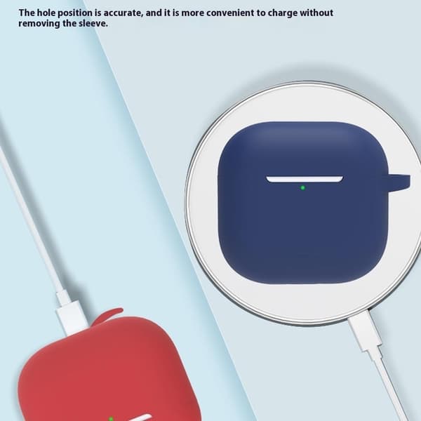 AirPods 4 6 in 1 -tarvikkeet kotelo hihnapidike korvakoukut kaulahihna avainrengas - Tummansininen