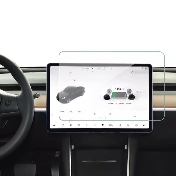 Tesla Model 3 skærmcover i hærdet glas
