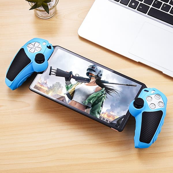 Playstation 5 / PS5 Silikon Hud Deksel Veske Anti-skli beskyttelse + Joystick Caps - Rosa
