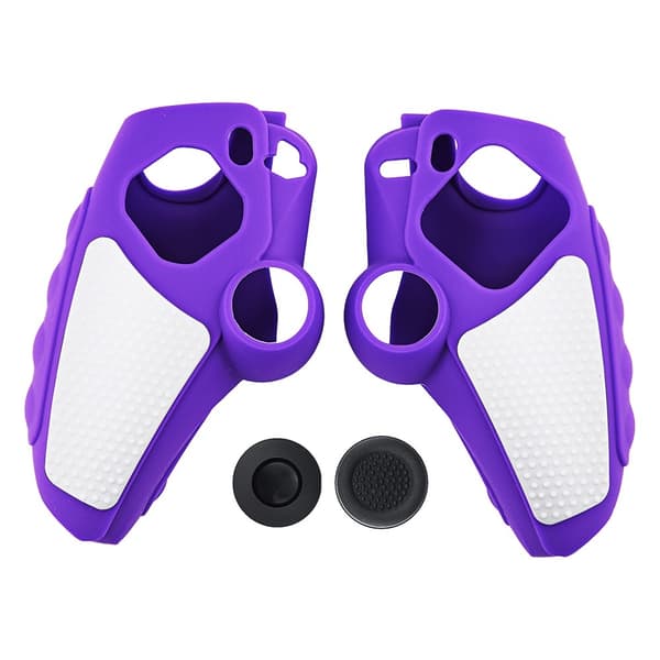 Playstation 5 / PS5 silikoninen suojakuori, liukastumista estävä suoja + joystick-suojukset - Violetti