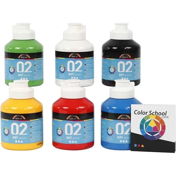 Creative Toys A-Color - Akrylfärg - Matt - 6 x 500 ml (32132)