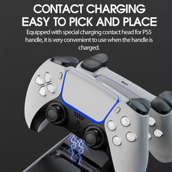 IPEGA for PS5 Dual Controller latausteline Jäähdytystuulettimen kuulokemikrofonin säilytysteline