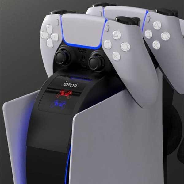 IPEGA for PS5 Dual Controller latausteline Jäähdytystuulettimen kuulokemikrofonin säilytysteline