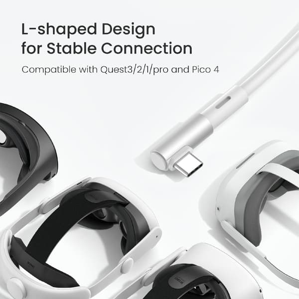 QC-8.5 5m Link-kabel for Meta Quest 3 3S PICO 4 VR-hodesett USB 3.0 High Speed