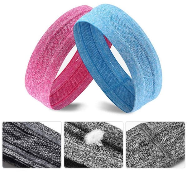 Elastic Fabric Pannband Running Fitness - Grå
