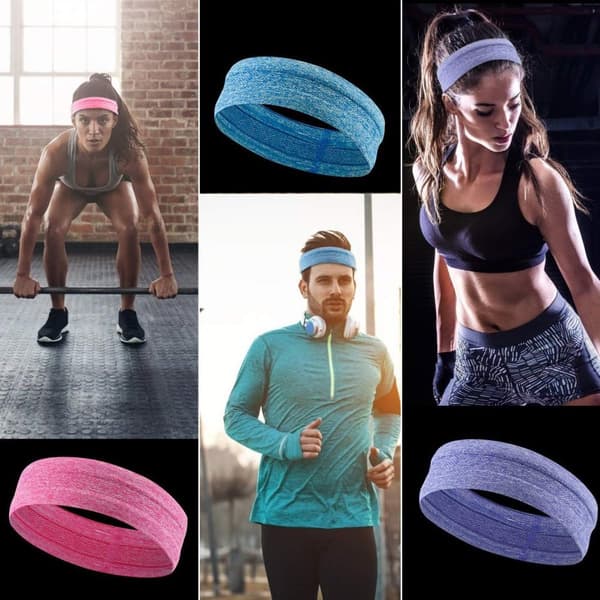 Elastic Fabric Pannband Running Fitness - Grå