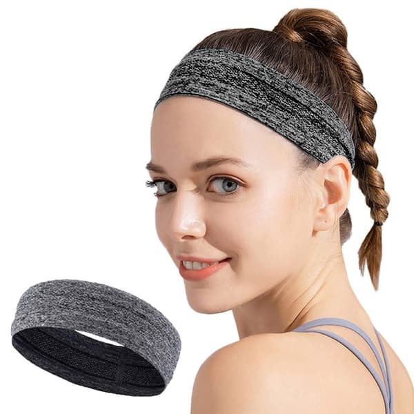 Elastic Fabric Pannband Running Fitness - Grå
